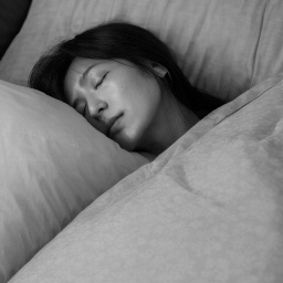 霊感体質の影響で寝込んでいる女性