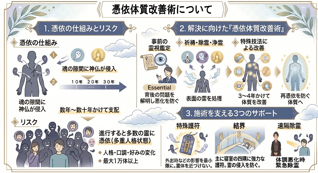 憑依体質改善について解説グラフィックレコード