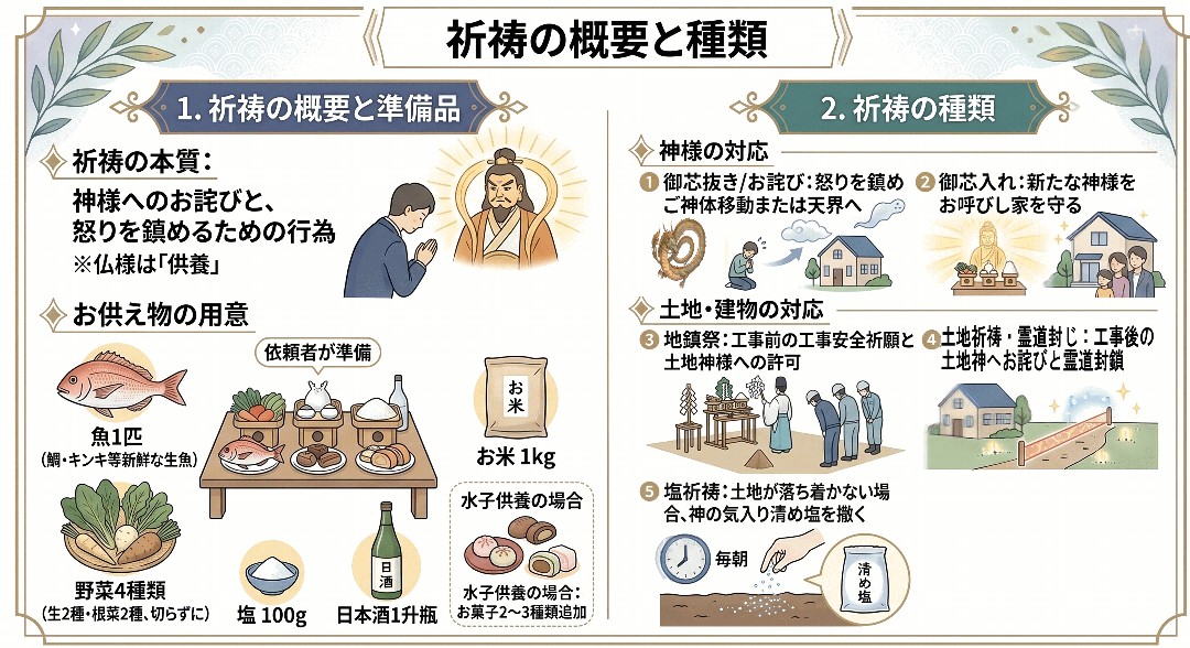 当方で行う様々な祈祷について解説グラフィックレコード
