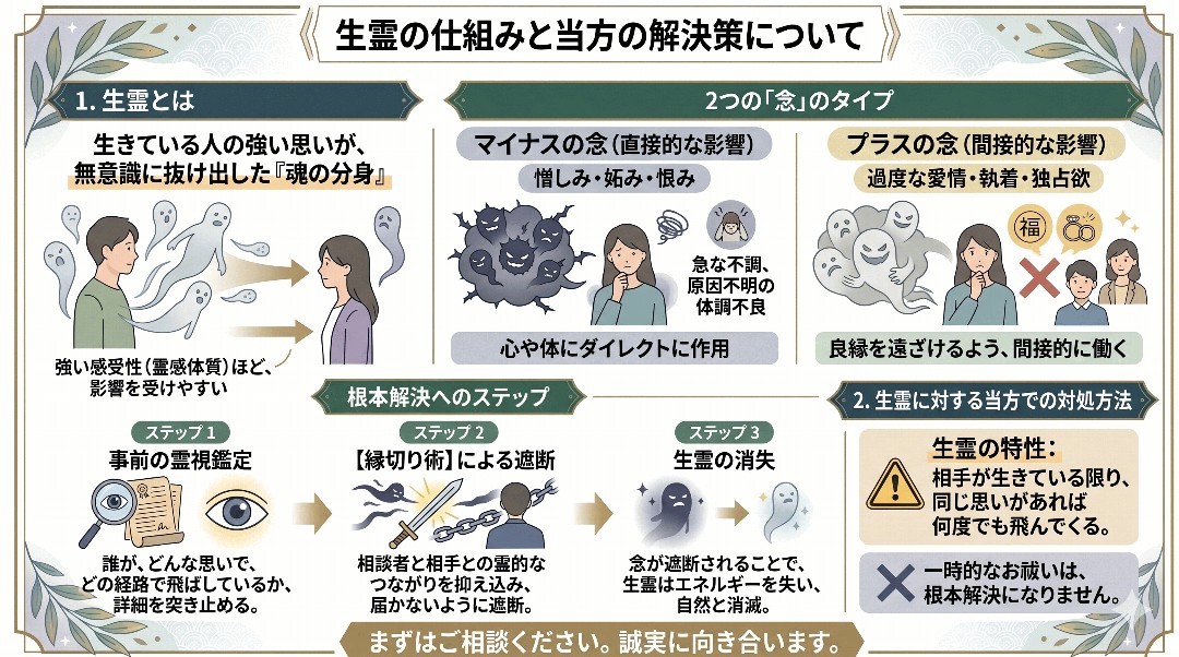生霊についての解説グラフィックレコード