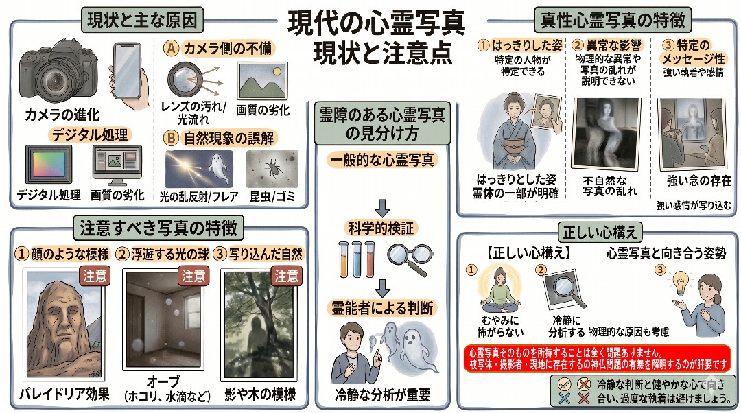心霊写真鑑定の実際についての解説グラフィックレコード