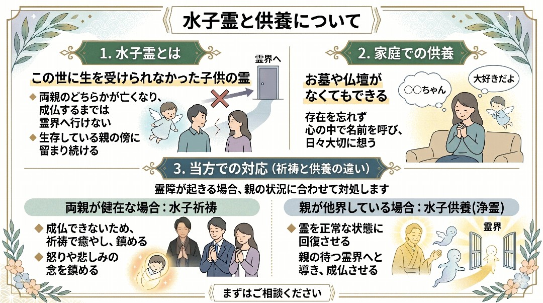 水子霊（幼子霊）についての解説グラフィックレコード